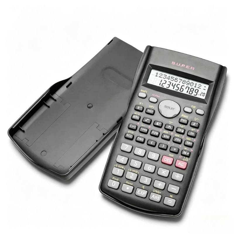 Scientific Calculator For Secondary School - Tragbarer wissenschaftlicher 2-Zeilen-Rechner mit 240 Funktionen,