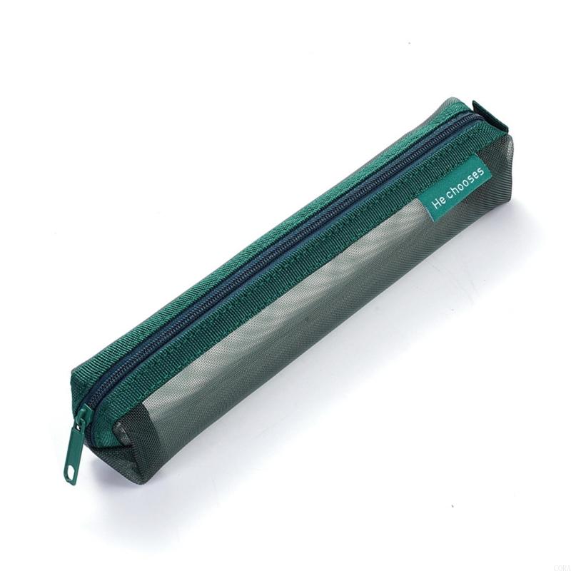 Clear Mesh Pencil Pouch For Exam - CORA Transparentes Federmäppchen aus Netzstoff, durchsichtige