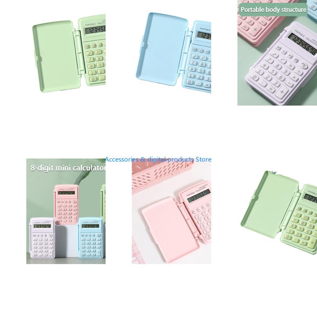 Scientific Calculator For Secondary School - 77JD Bonbonfarbener Mini-Rechner, 8-stelliger Klappenschutz, wissenschaftliche