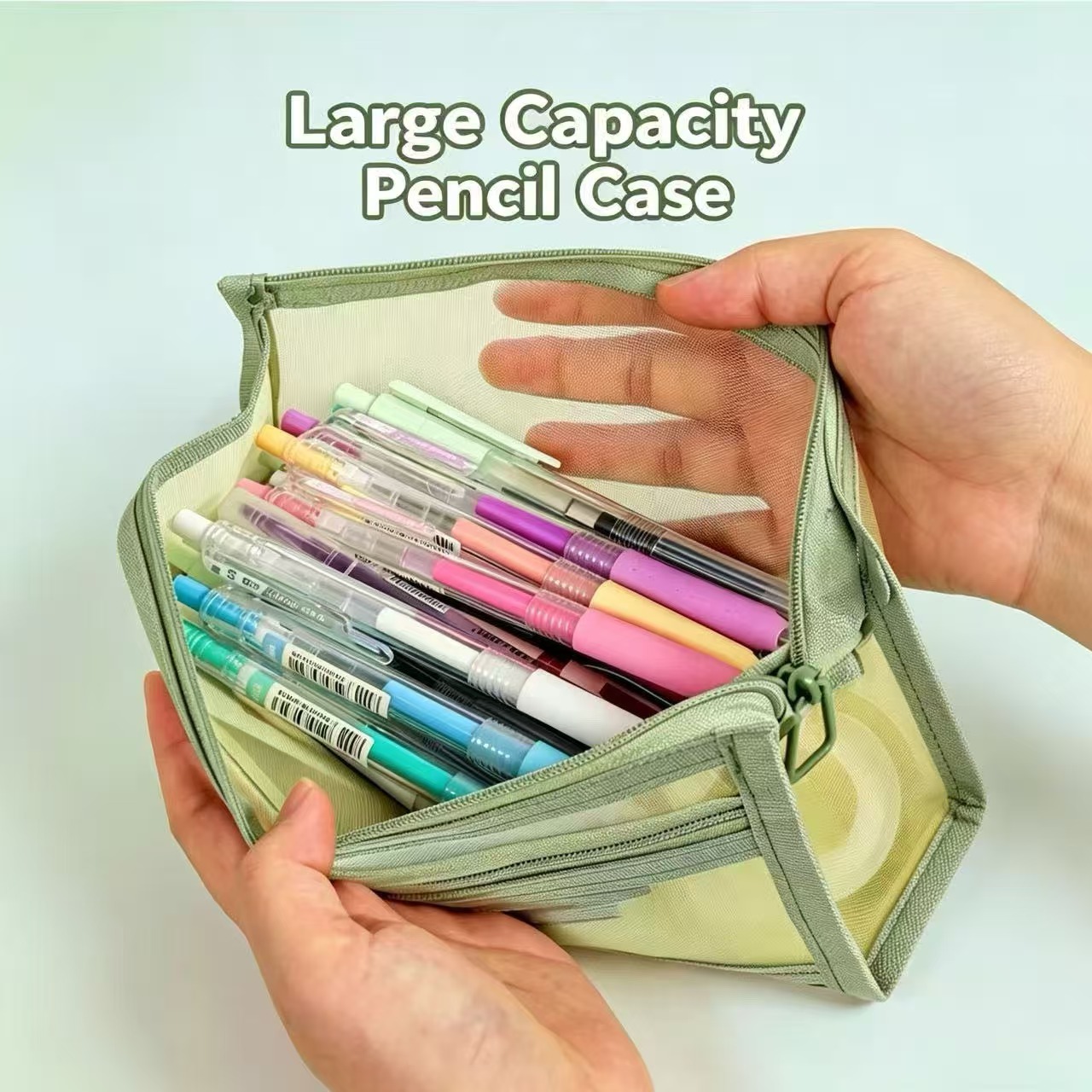 Doppellagiges, durchsichtiges  – Clear Mesh Pencil Pouch For Exam Bewertung und Preis