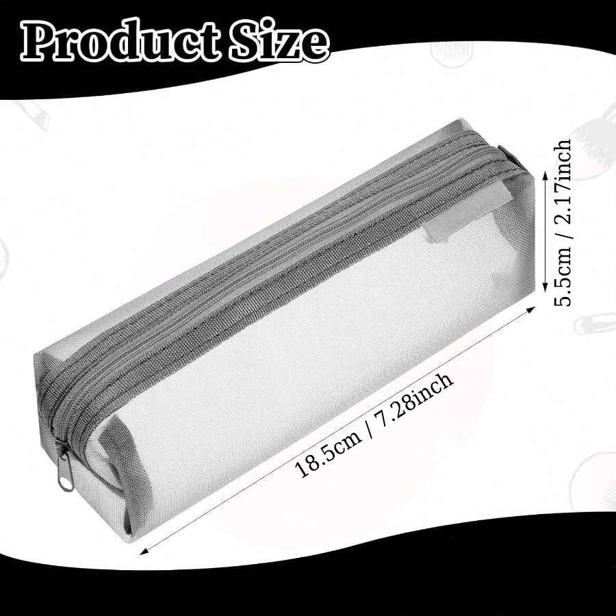 Transparentes Netz-Federmäppch – Clear Mesh Pencil Pouch For Exam Bewertung und Preis