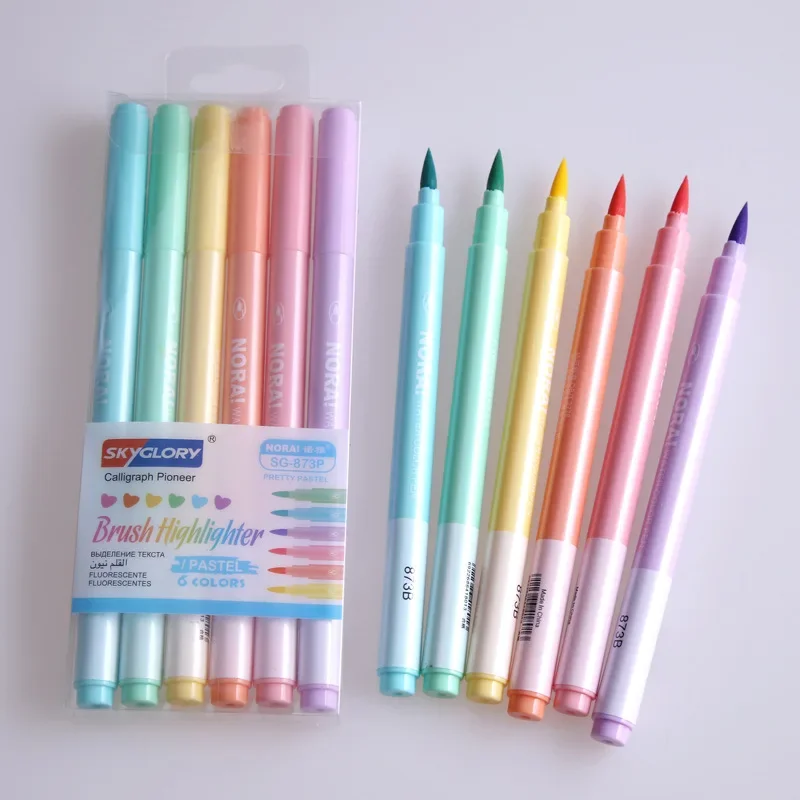 6 Teile/satz Pinsel Highlighte – Pastel Highlighter Set Double Ended Bewertung und Preis