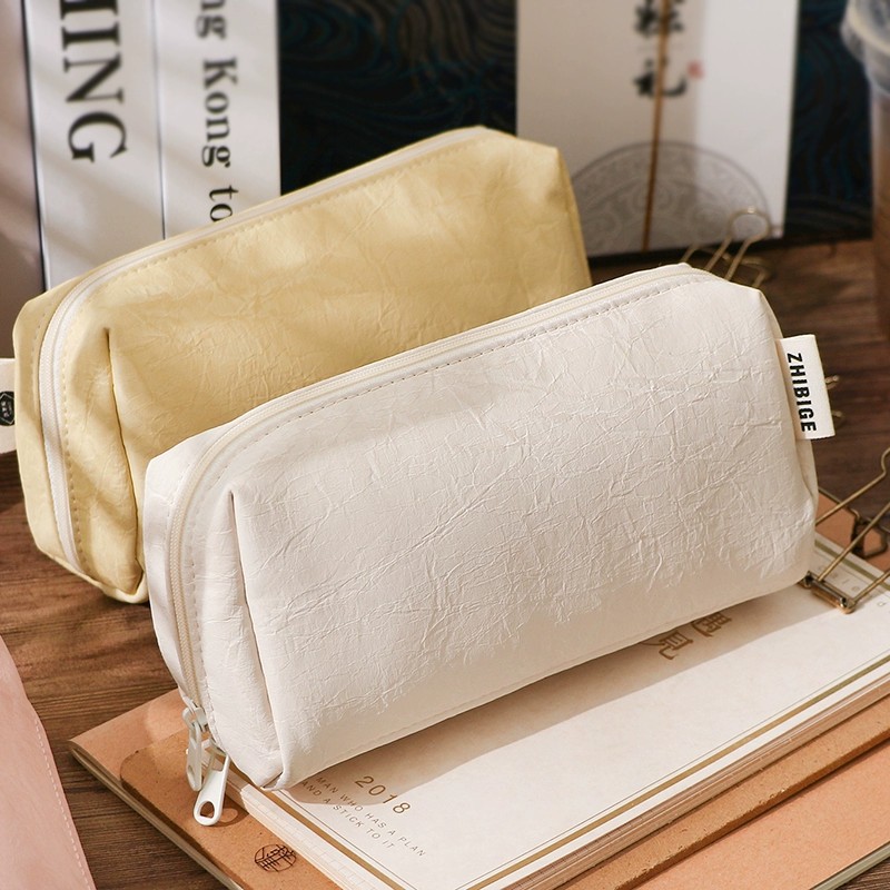 Kawaii Creme-Leder Federmäppch – Aesthetic Large Pencil Case Pouch Bewertung und Preis