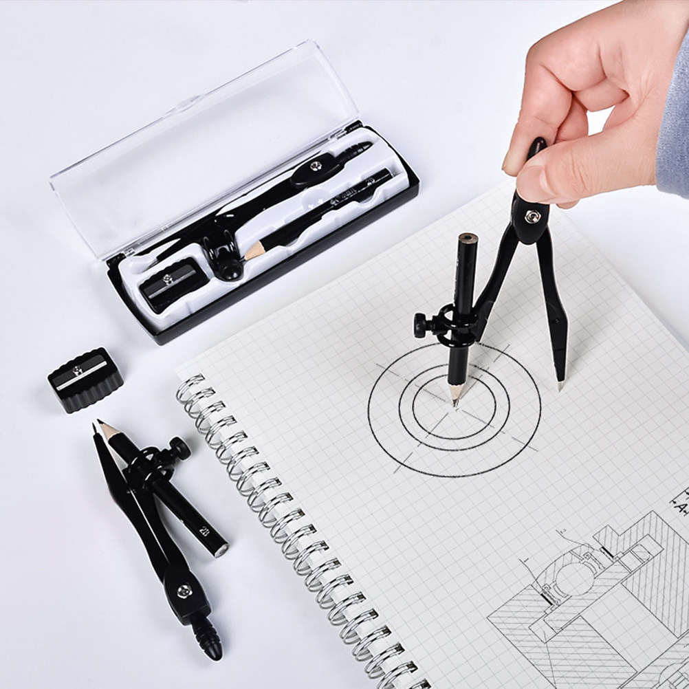 1 Set Präzisions-Zirkel für Sc – Math Geometry Set With Compass Bewertung und Preis