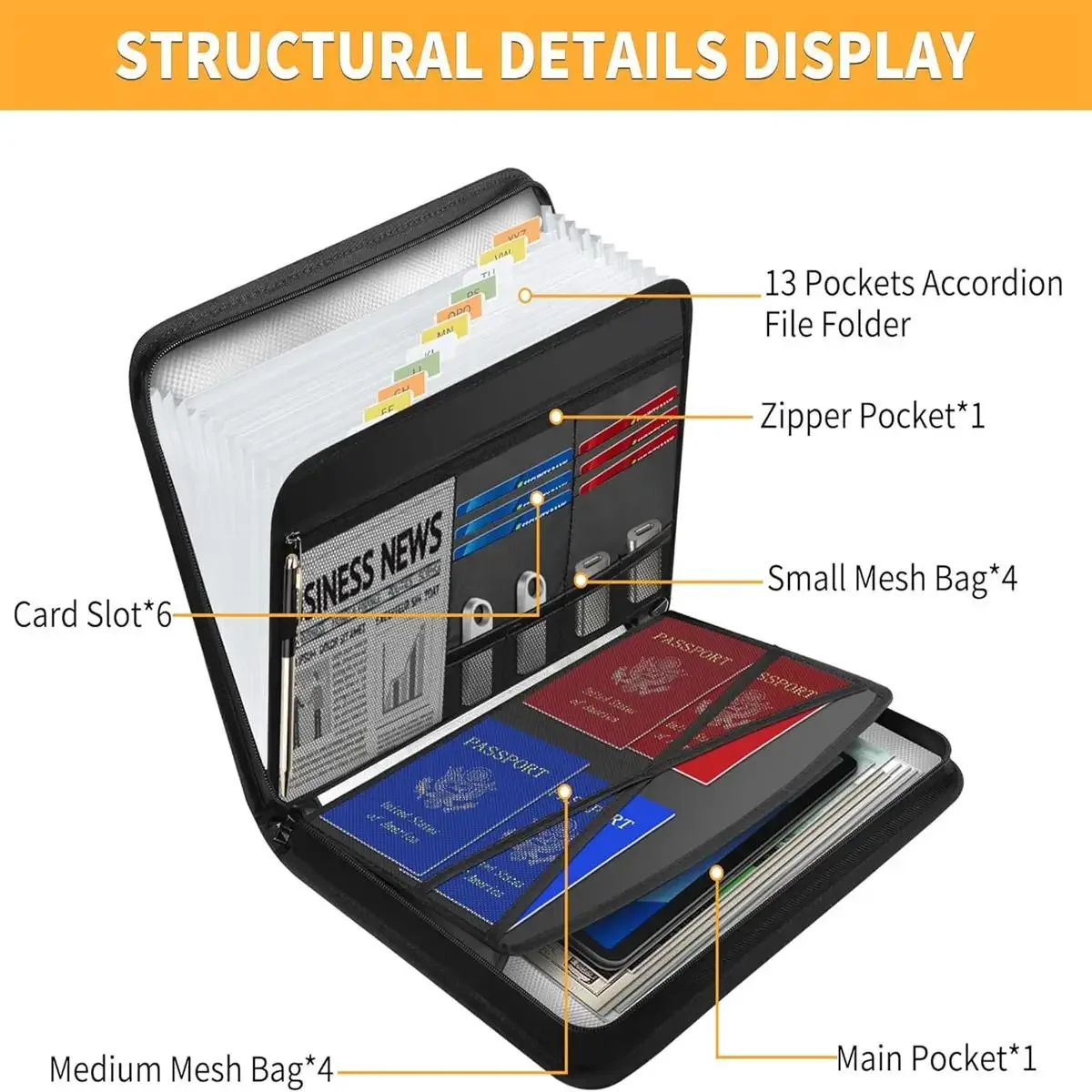 Feuerfester, wasserdichter, er – Expandable Accordion File Folder 13 Pockets Bewertung und Preis