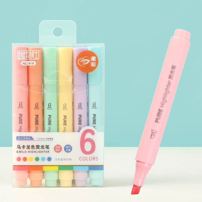 6 Stück/Set Pastellfarbene Mac – Pastel Highlighter Set Double Ended Bewertung und Preis
